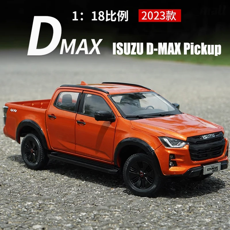 Фото Литой под давлением масштаб 1:18 ISUZU D-MAX пикап 2023, грузовик-переноска, модель автомобиля из сплава для взрослых, классическая коллекция, сувенир, подарок, игрушка, статическое шоу №2