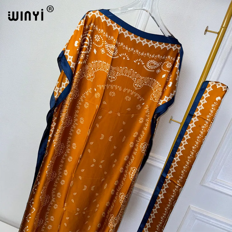 WINYI 2024 Новые африканские женщины Дашики Бохо печать мусульманская женщина Дубай