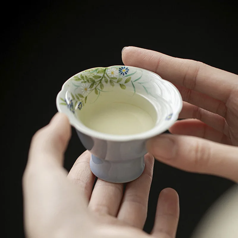 Чашка хоста Mingzhi Mountain Zhizhi высококачественная ручная роспись образец цветочного