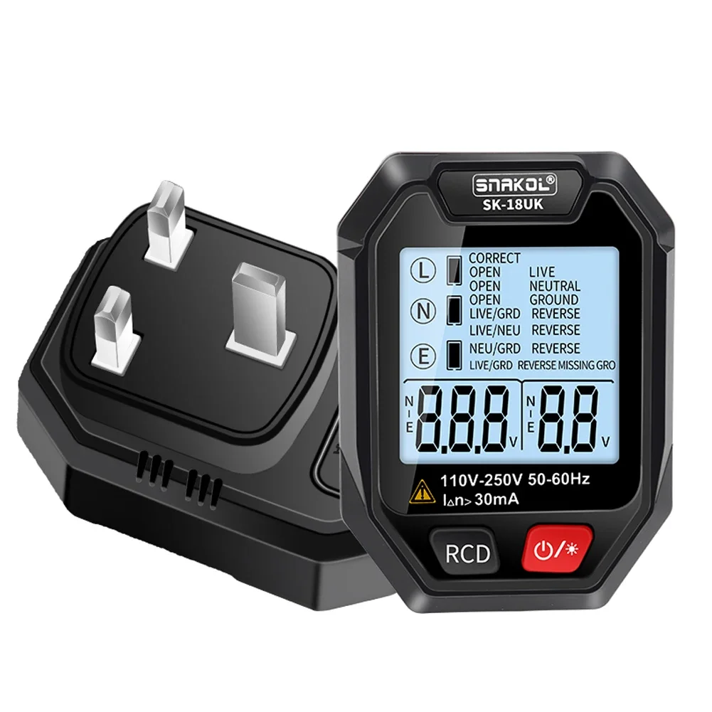 Интеллектуальный тестер розеток ручной напряжения инструмент обнаружения