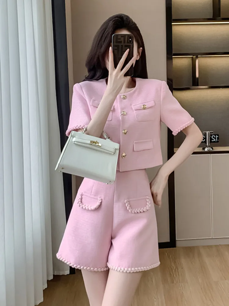 Женский костюм-двойка из пиджака и шортов Модный Маленький очаровательный