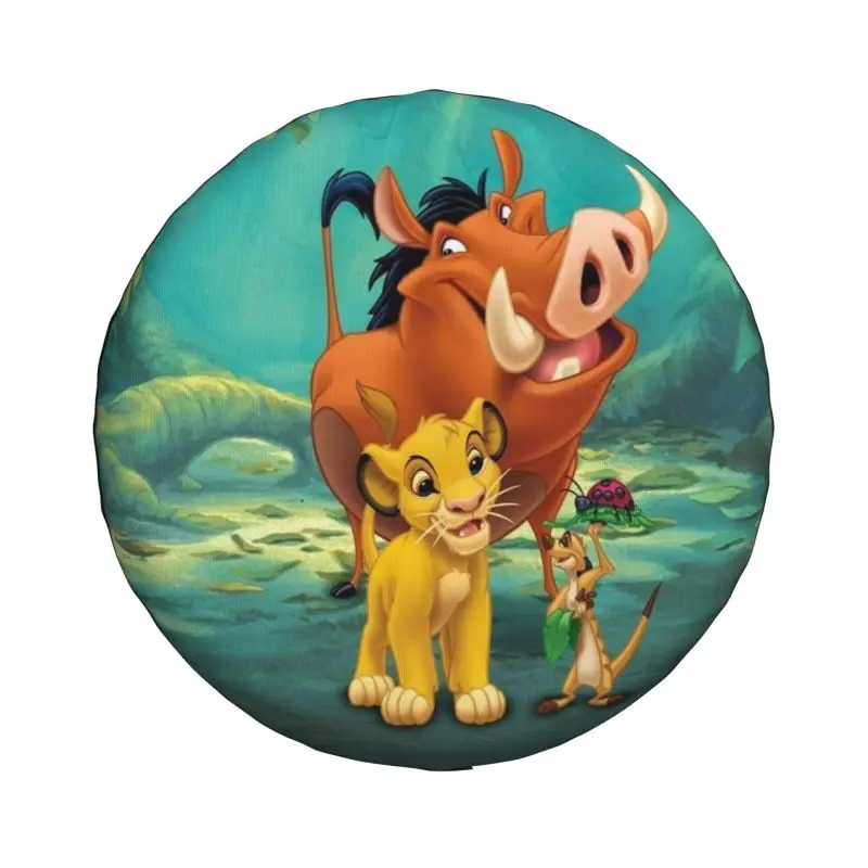 Custom The Lion King Simba Tire Cover 4WD 4x4 RV Cartoon Movie Spare Wheel Protector for Honda CRV 14&quot 15&quot 16&quot 17&quot Inch