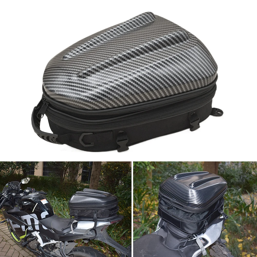 Enlarge Motorcycle Tail Bag Universal ABS Waterproof Hard Case Tailbag Tool  Helmet Bags Travel For BMW YAMAHA KAWASAKI R1250GS NMAX
