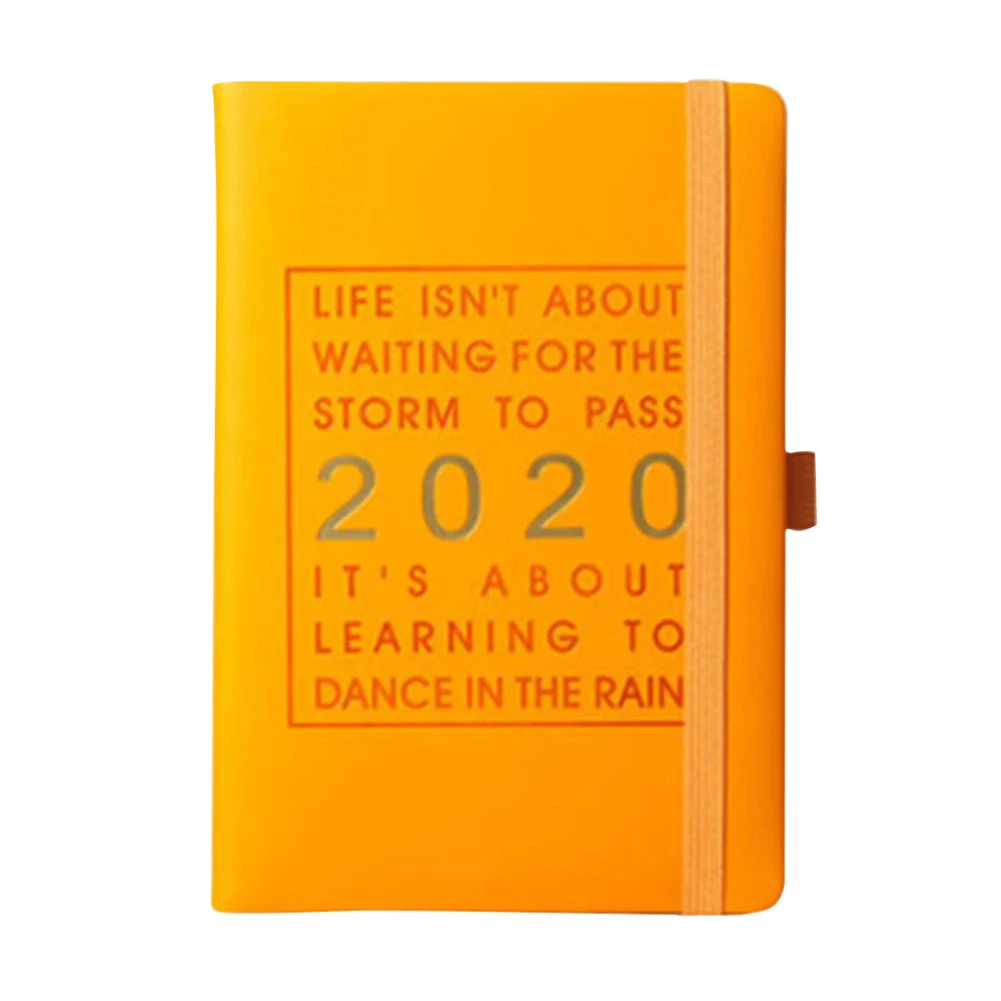 

English Language A5 Monthly Planner Agenda Journal Thicken Notebook Calendar Gift Bookmark Line Daily Schedule World Map Jan-Dec