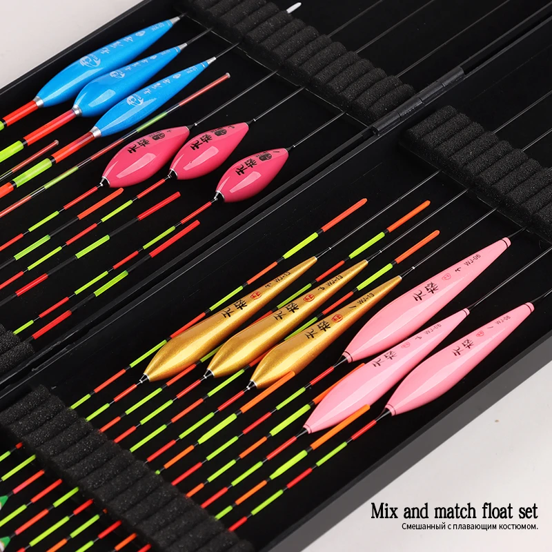 Комбинированные нано-поплавки комплект из 24 комбинированных поплавков для озера