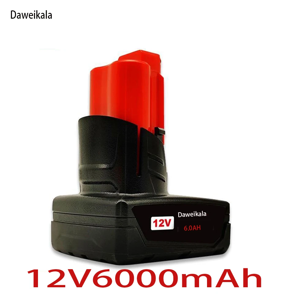 

TURPOW 12V 6000MAH rechargeable battery for Milwaukee M12 XC cordless tool 48-11-2402 48-11-2411 battery 48-11-2401 MIL-12A-L