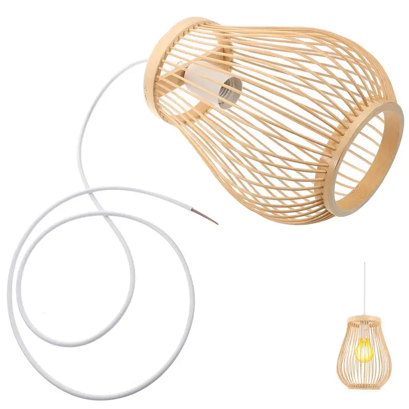 

Подвесной светильник, тканый абажур, светильник E26, приспособление для домашнего ресторана (лампа в комплект не входит)