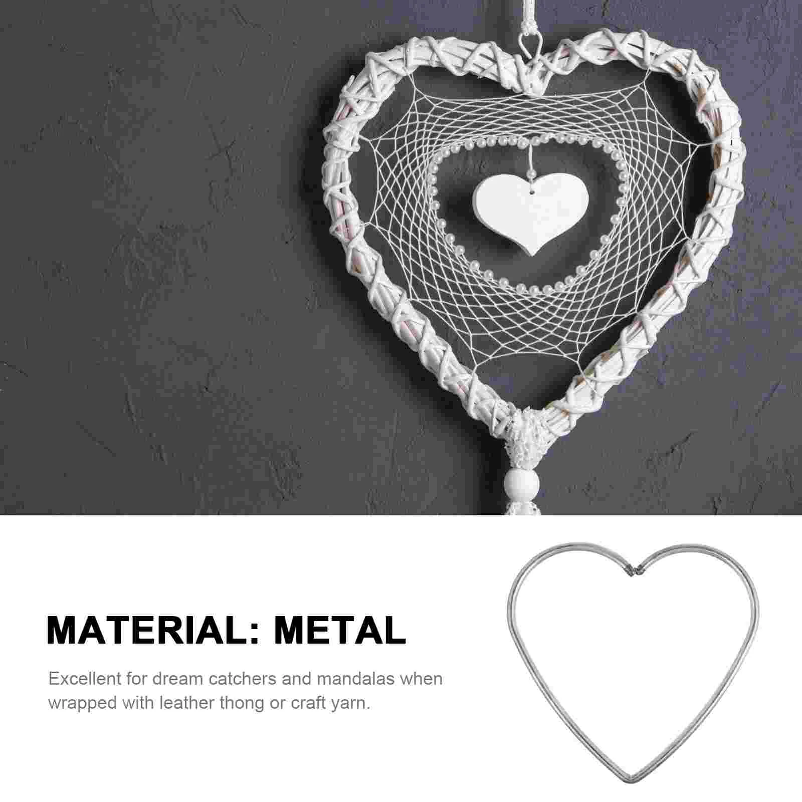 

Hoop Metal Ring Heart Dream Catcher Macrame Wreath Hoops Rings Floral Dreamcatcher Diy Circle Frame Making Wreaths Supplies Iron