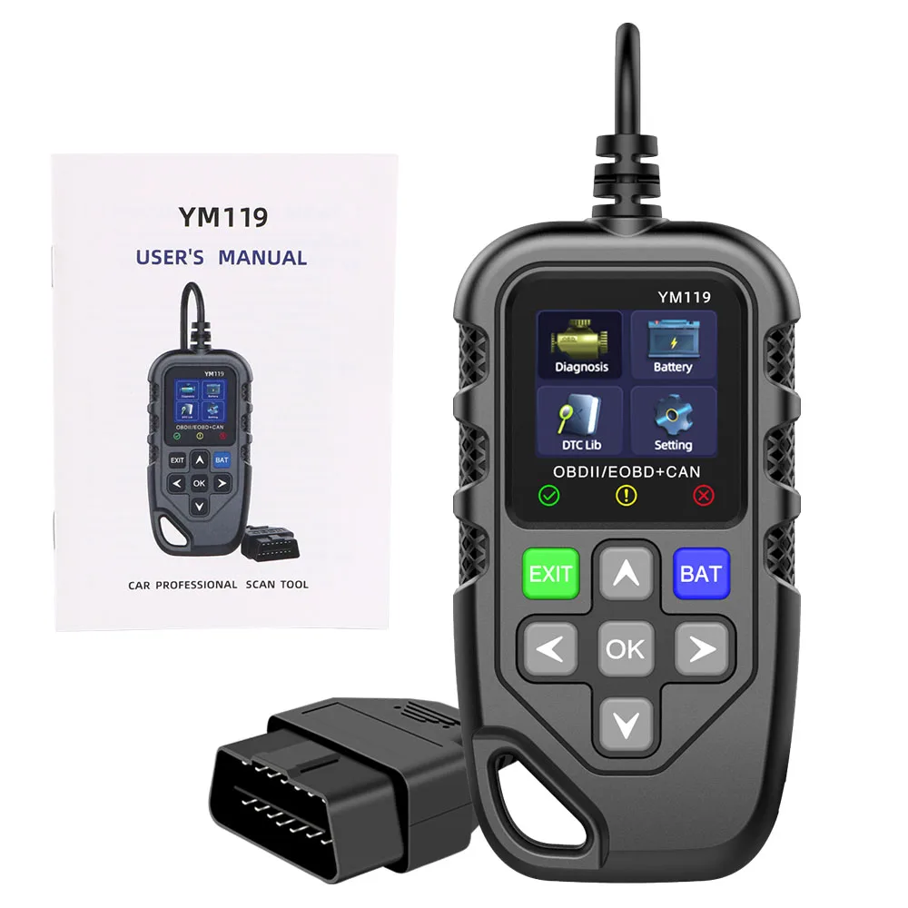 

Многоязычный Диагностический Сканер OBD2 YM119 MS309, Совместимый С Автомобилями OBDII, Прозрачные/силиконовые Коды