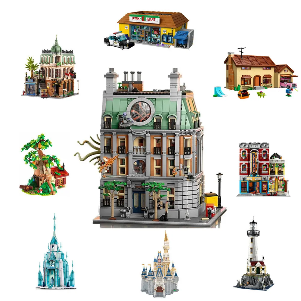 

Disney Streetview Irons Heroes Avenger Tower Mans Doctors Multiverse Stranges Sanctum Sanctorum Toys Building Blocks Bricks Gift