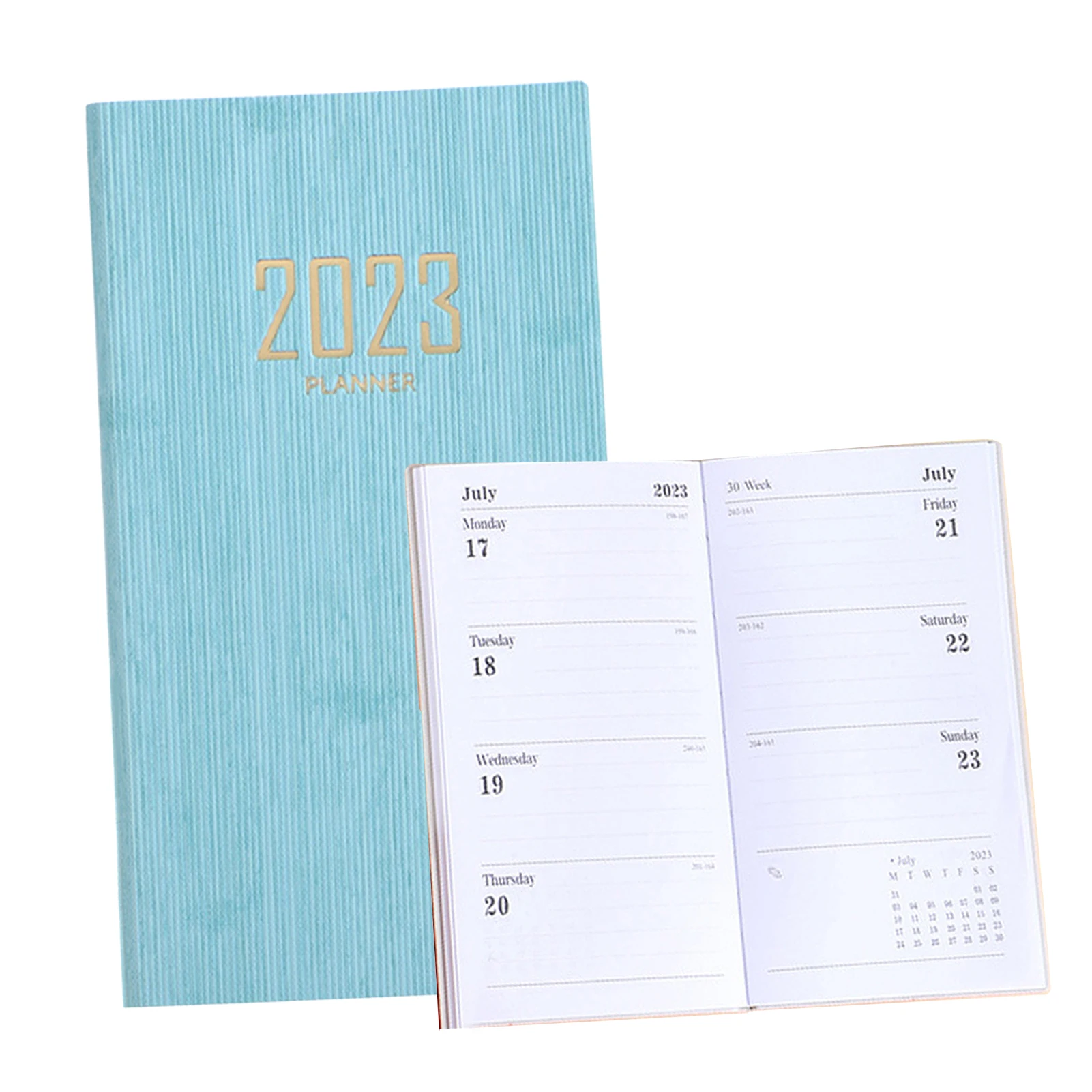 

A6 Leather Cover Kids Adults Calendar Week To View 120 Pages Gift Goal List Planner Book Pocket Diary Daily Schedule Home Office