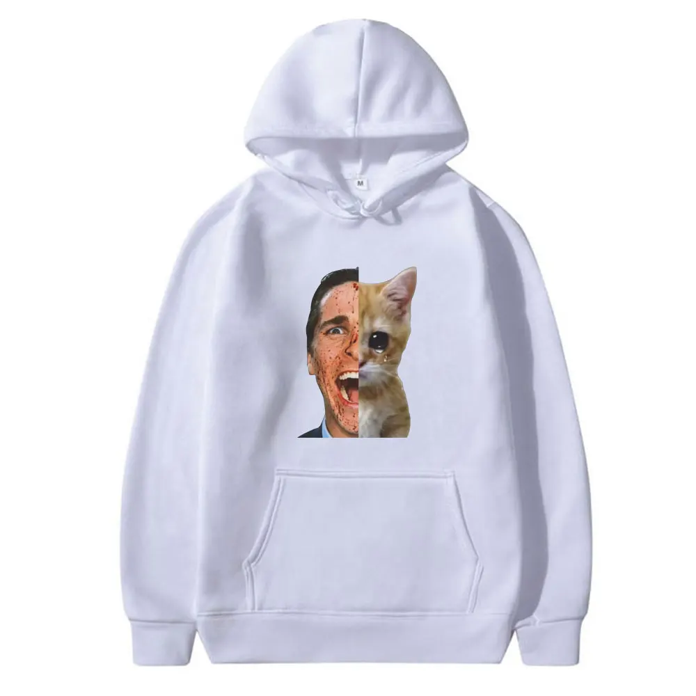 El Gato Meme Sad Crying Cat Munchkin Kitty Модная толстовка с рисунком Весна Осень Негабаритные