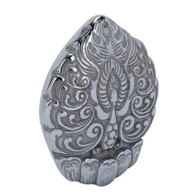 

Natural Terahertz Pendant Stylish Trace Elements Promote Circulation Peacock Pattern Terahertz Stone Pendant for DIY Jewelry