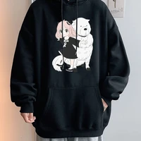 korean fashion oversized hoodie anime spy x family sweatshirts cartoon clothing hooded pullover for men women japanese hoodies