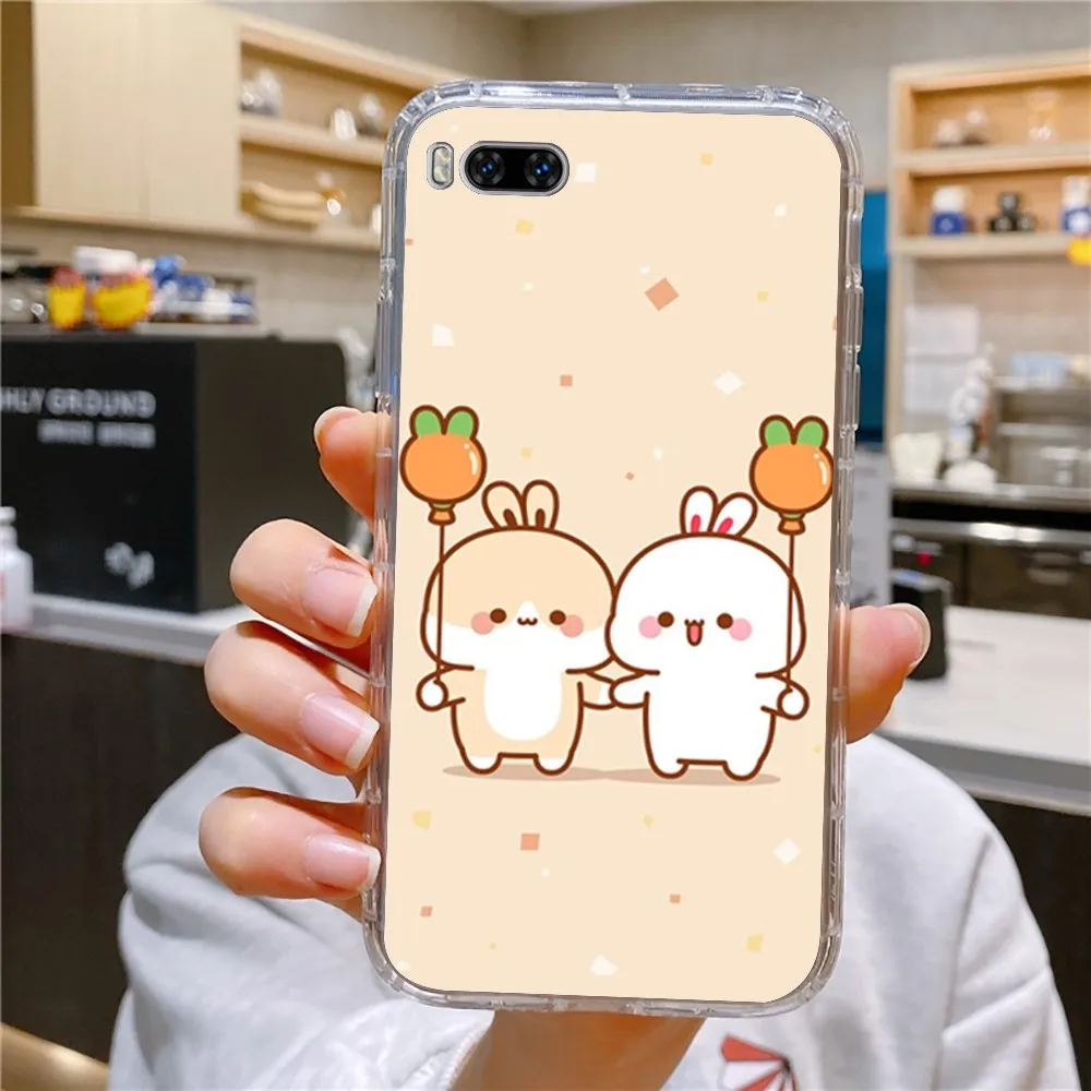 Фото Lovely T-Tuji Bunny Phone Case For Huawei Mate P10 P20 P30 P40 P50 Smart Z Honor 50 60 70 Pro Lite Transparent Case №2