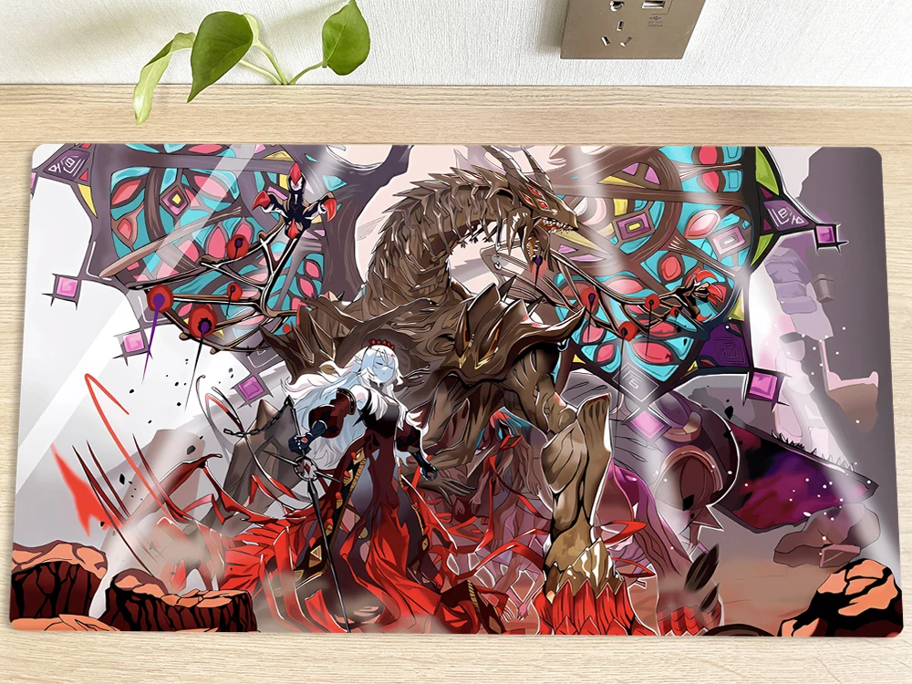 

YuGiOh Playmat Grand-Guignol The Finale Dragon TCG CCG Mat Trading Card Game Mat Mouse Pad Table Desk Gaming Play Mat Free Bag