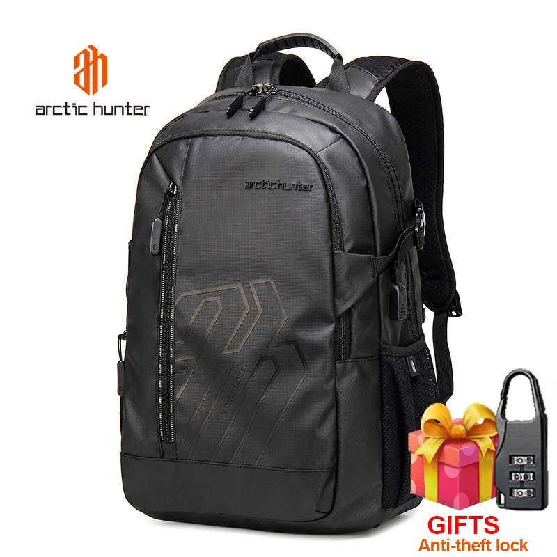 Мужской вместительный рюкзак Arctic Hunter черный деловой для ноутбука 2023 дюйма 15 6