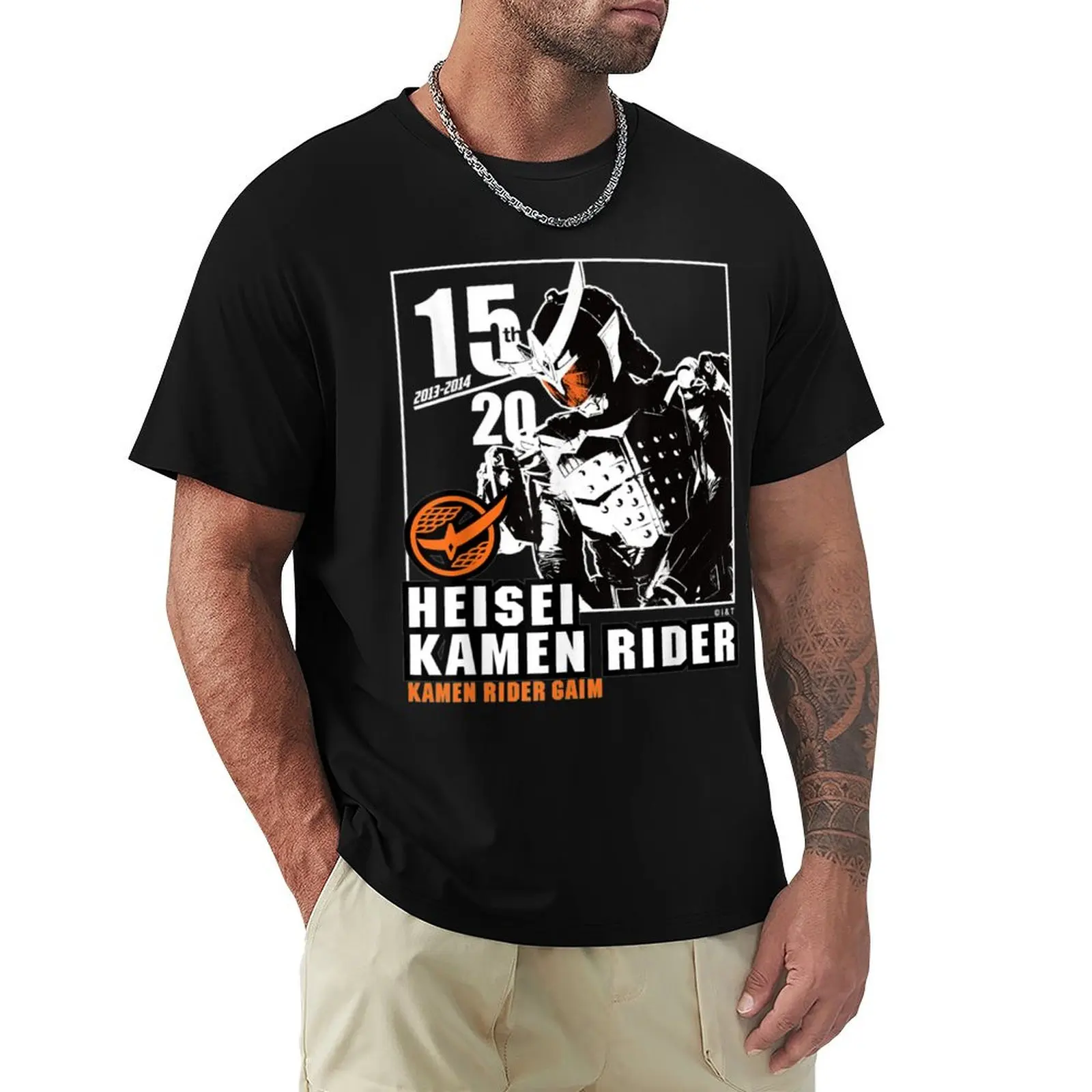Футболка Kamen Rider Gaim Heisei Anniversary черные летние топы футболки 2025 года для мужчин