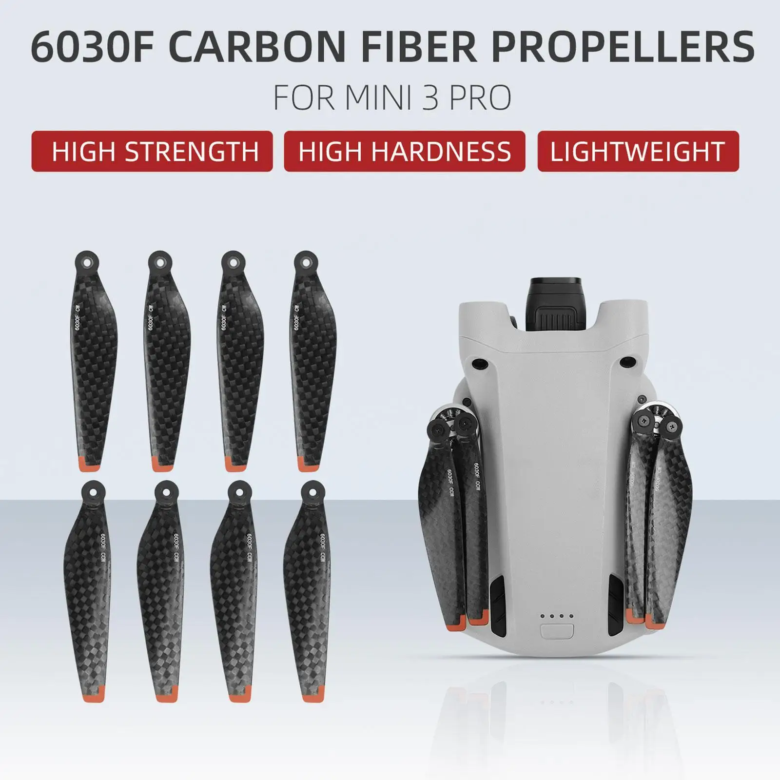 

6030F Carbon Fiber Propeller For DJI Mini 3 Pro Props Blade Replacement Light Weight Wing Fans Spare Parts Drone Accessories