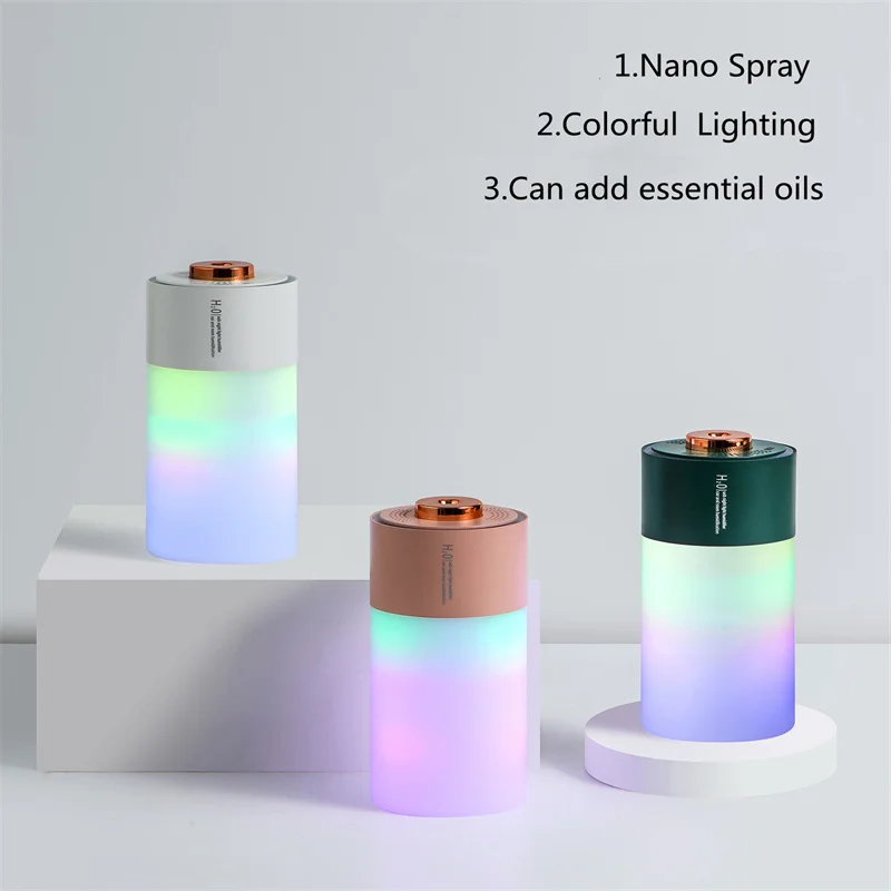 

USB Home Diffuser Essential Portable Oil Mist Air Maker 300ML Humidifier Anion Ultrasonic Night Aroma Light with Mini
