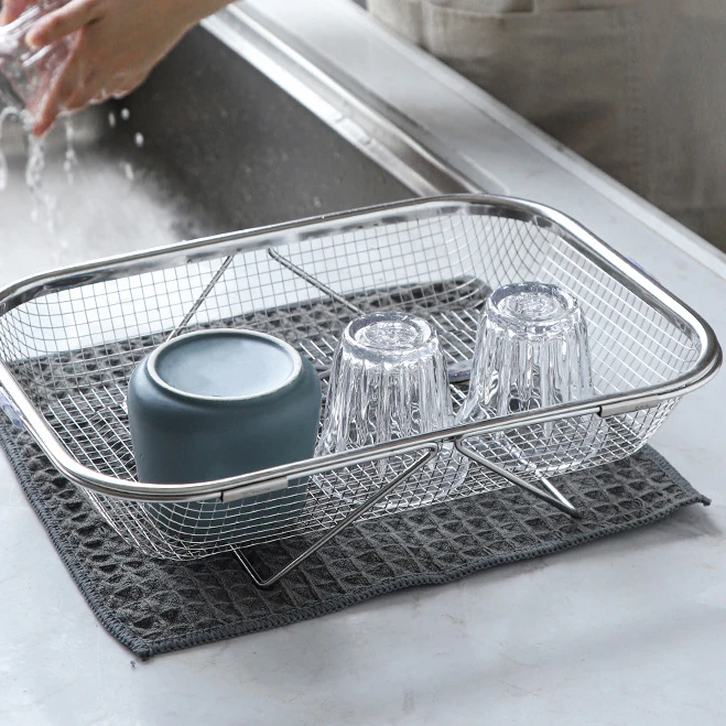 Сливная корзина для раковины из нержавеющей стали выдвижная мытья овощей