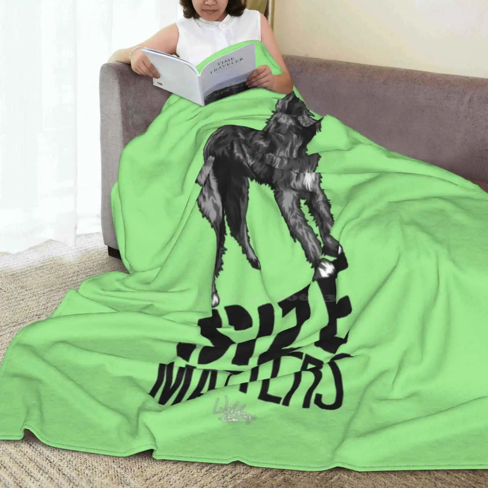 Необычное модное мягкое теплое одеяло с принтом ирландского вольфхауна по