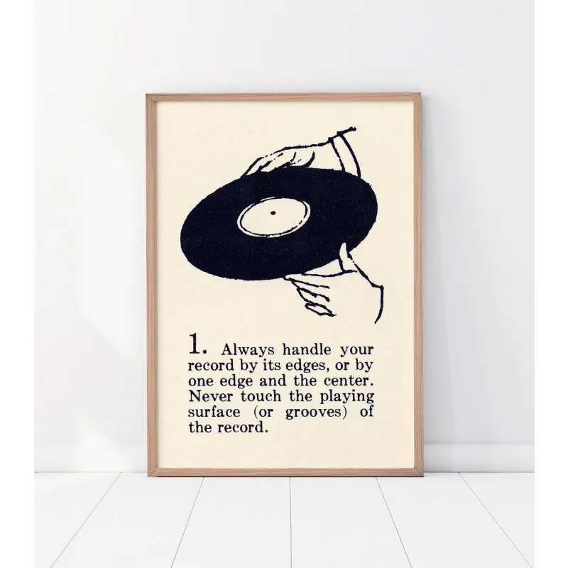 Винтажный виниловый плакат, печать на холсте