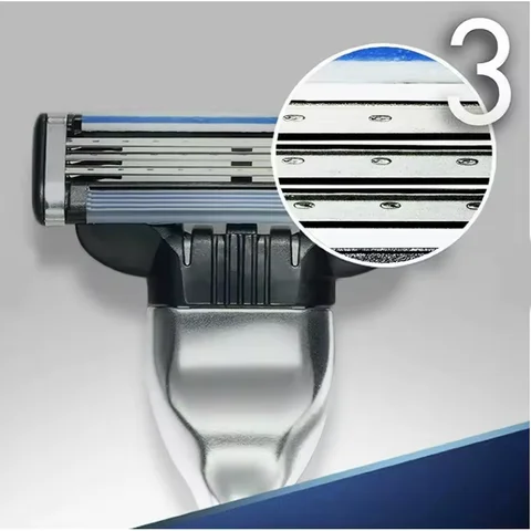 Бритва Gillette, бритва Gillette, мужская бритва Gillette Mach3, материал из нержавеющей стали, набор бритв, комбинация бритв и лезвий