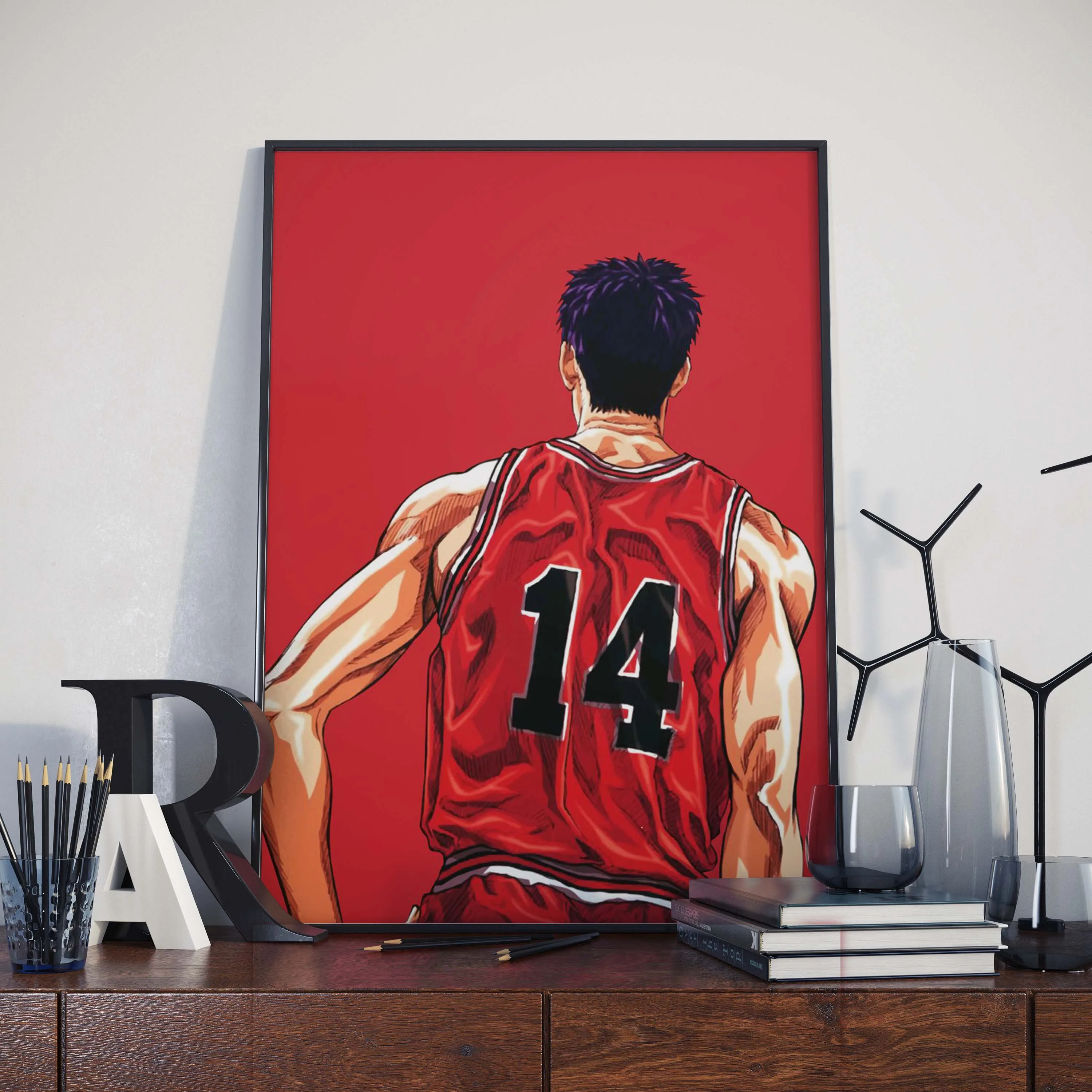 Японские Классические картины из аниме Манга с изображением персонажа Slam Dunk для