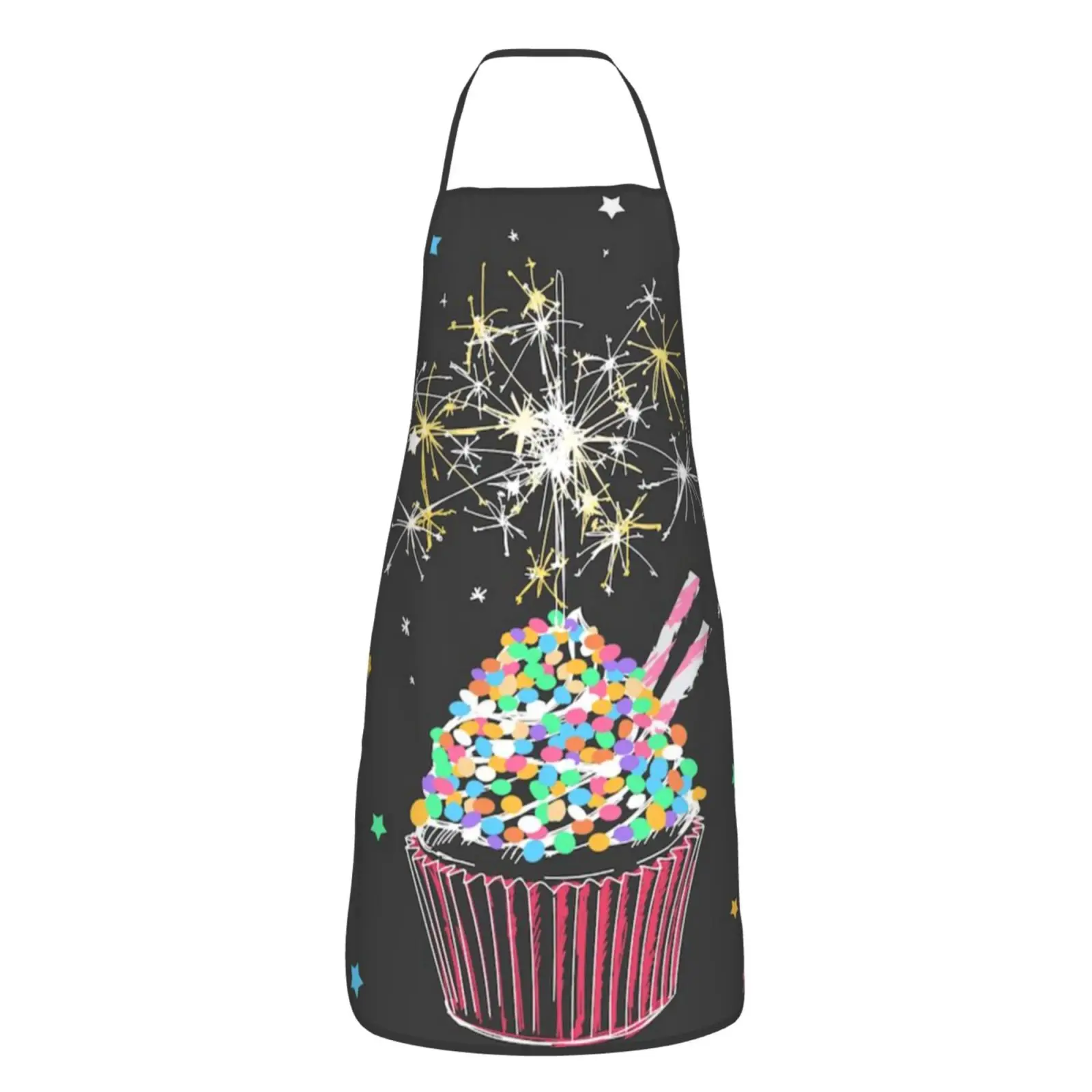 

Cake Stars Decorative Gray Apron Contemporary Style Adjustable Strap Apron Gardening Kitchen Restaurant Dessert Shop
