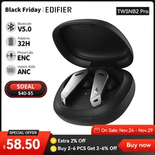 EDIFIER TWSNB2 (Pro) TWS ANC bluetooth earphone Active Noise Cancellation gaming earbuds bluetooth 5.0 32h playback time APP