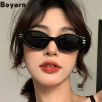 boyarn 2022 hip hop trend d sunglasses ins personality irregular shades uv400 sun glasses retro small frame sunglass eyewear