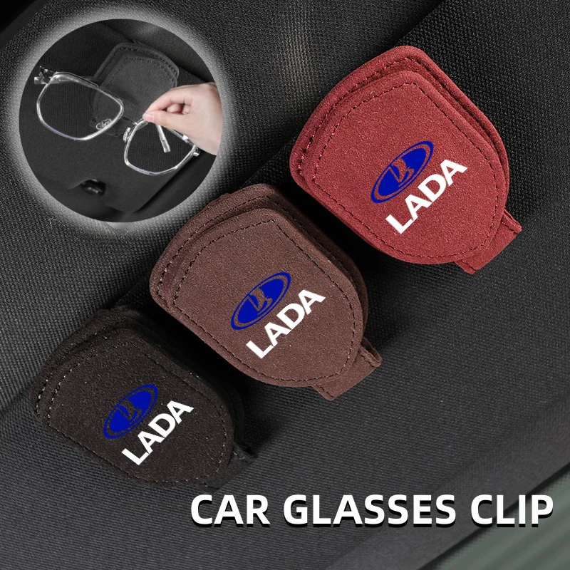 

Car Eyeglass Holder Sun Visor Glasses Storage Clip For Lada Priora Sedan Sport Kalina Granta Vesta Niva 4X4 Largus Vaz Samara