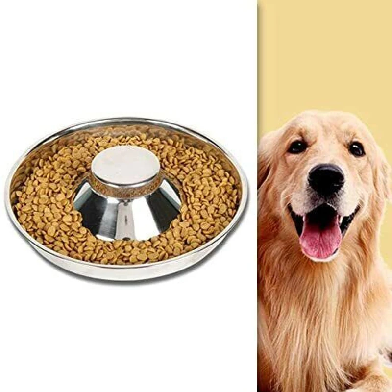 Новая миска для собак из нержавеющей стали домашних животных утолщенная