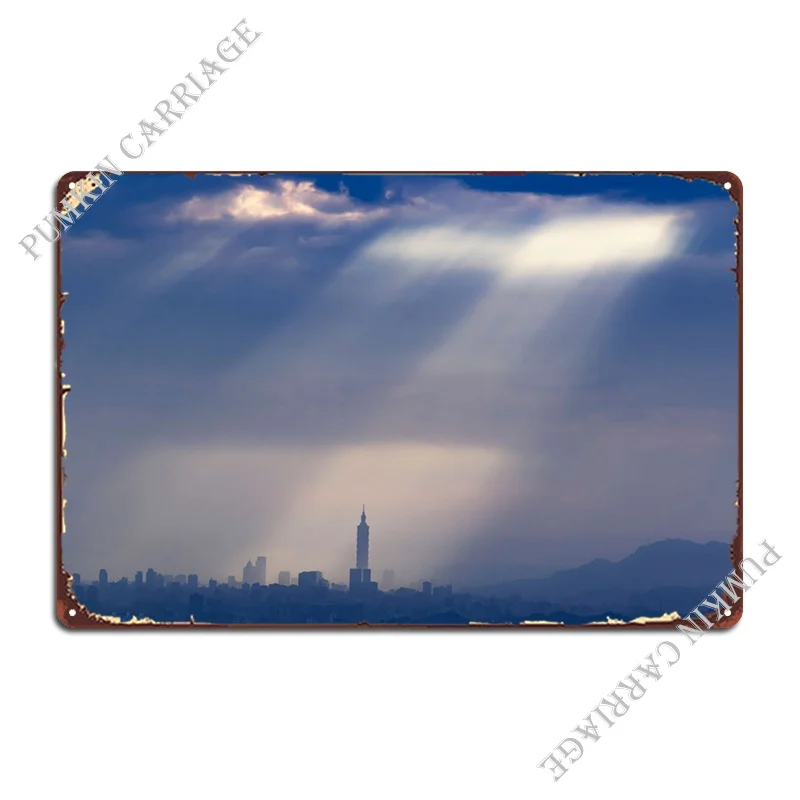 

Скошенный металлический плакат с табличкой