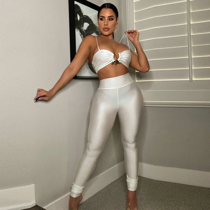 

Summer European and American Style New Fashion Suit Women's Solid Color Camisole