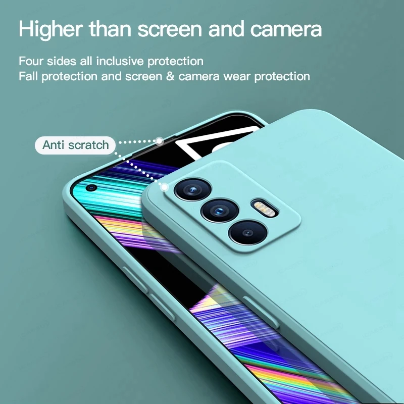 Чехол для Realme 8 X2 Pro XT 7 5G GT Master Explorer Neo 2 V11 V13 V15 квадратный флип-чехол Reno Ace K9 чехол |