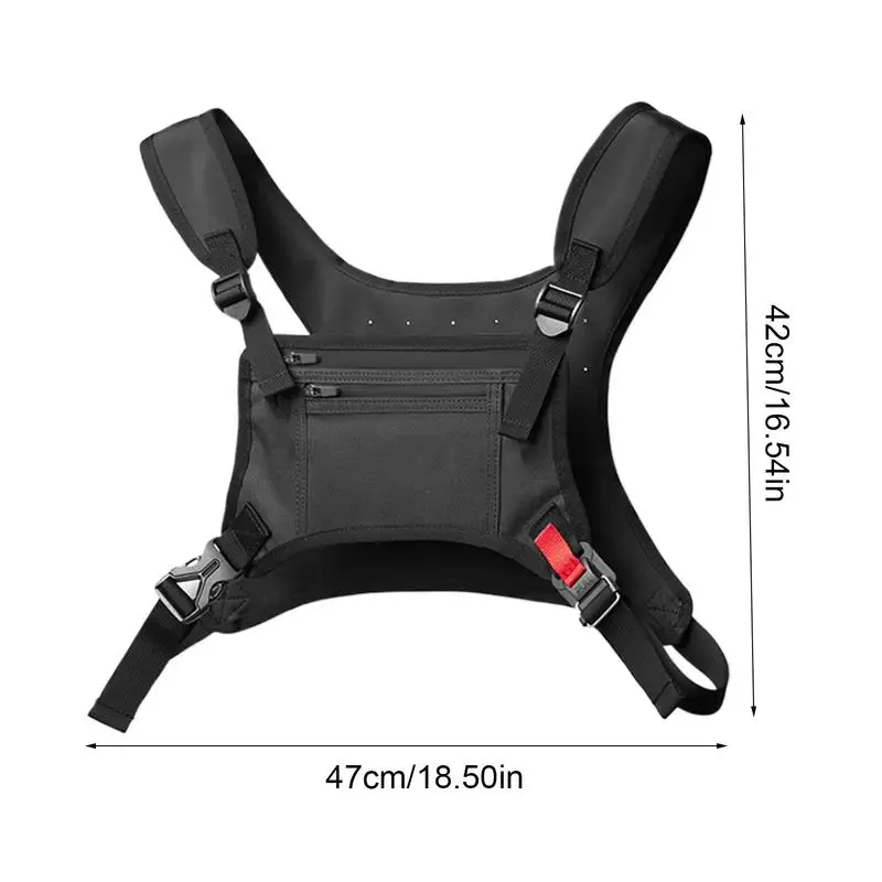 kamizelka dla mężczyzn saszetka do biegania na klatkę piersiową przenośna przednia torba wodoodporna klatce piersiowej z kieszenią i dodatkowym