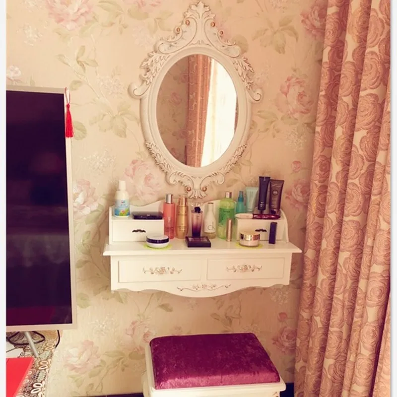 

Aesthetic Makeup Table Mirror Fashion Bedroom Makeup Table Comfortable Kaptafel Met Spiegel En Licht Makeup Furniture XF50YH