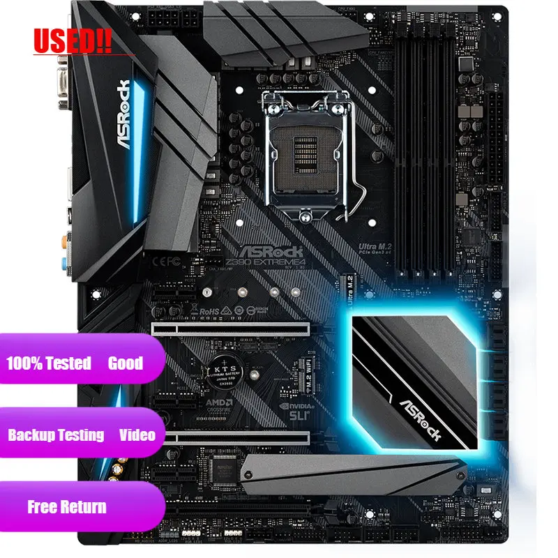 

ASRock Z390 extreme 4 оригинальная настольная материнская плата 1151 Z390 разъем LGA1151 DDR4 SATA3 USB3.0 M.2