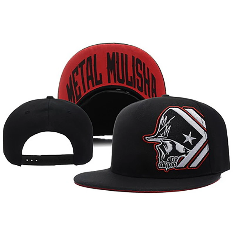 Мужская кепка в стиле хип-хоп Кепка с плоским верхом и черепом Модная Спортивная