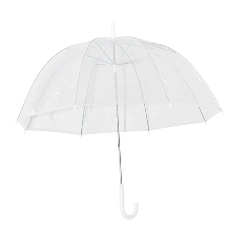 

Fashion Transparent Clear Bubble Dome Shape Umbrella Outdoor Windproof Umbrellas Princess Weeding Decoration J2FA