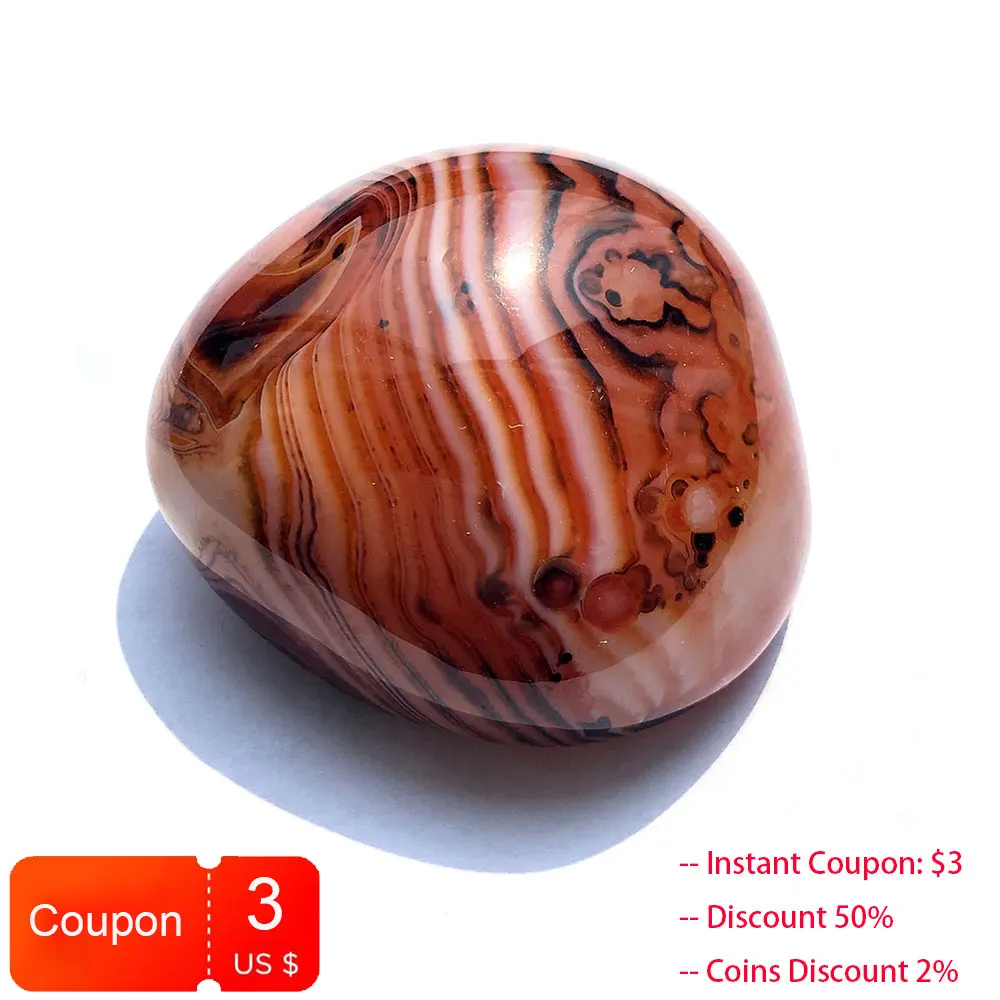

1pc Natural Agate Stone Palmstone Crystals Healing Chakra Reiki Mineral Specimen Home Room Decor Decoration Sardonyx Stripes
