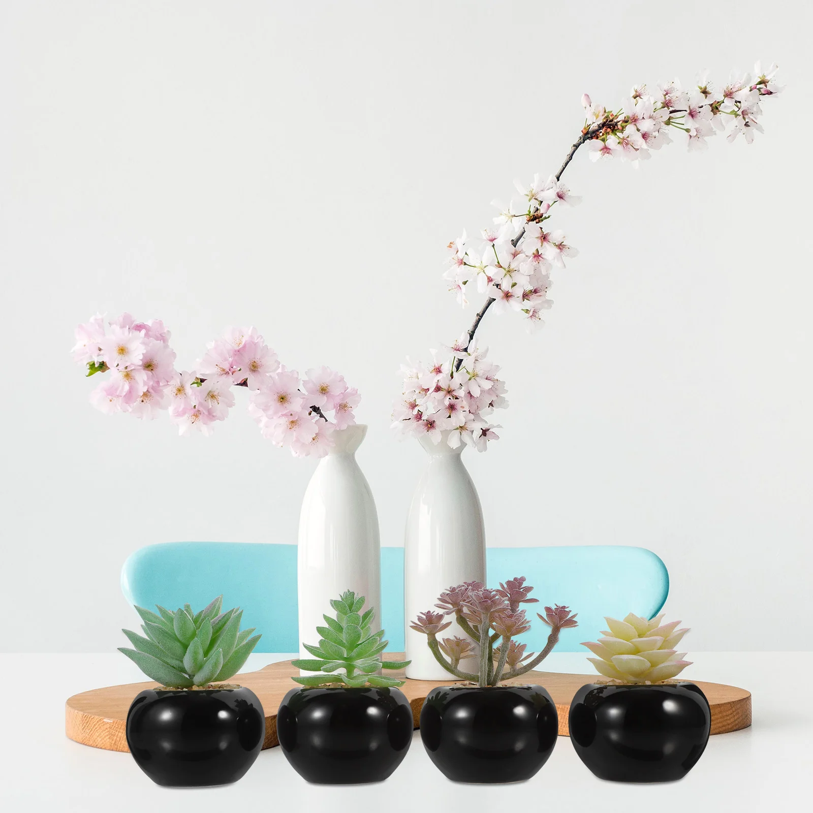 

Simulated Bonsai Small Artificial Succulents Mini Plants Decor Miniature Fake Potted Landscape Ornaments