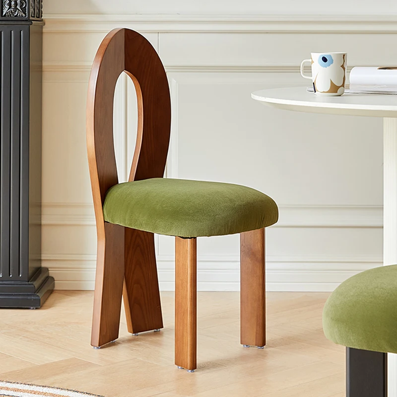 

Antiques Wood Dining Chairs Green Kids Comfortable Unique Chairs Designer Adults Waiting Silla Plegable Household Essentials