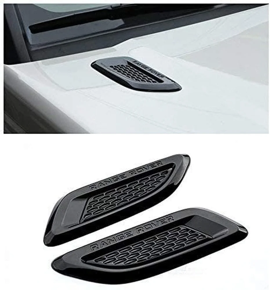 

For Land Rover Discovery Sport Range Rover Evoque 2011-2018 Gloss Black Dummy Hood Vent Slat Air Wing Trim Cover