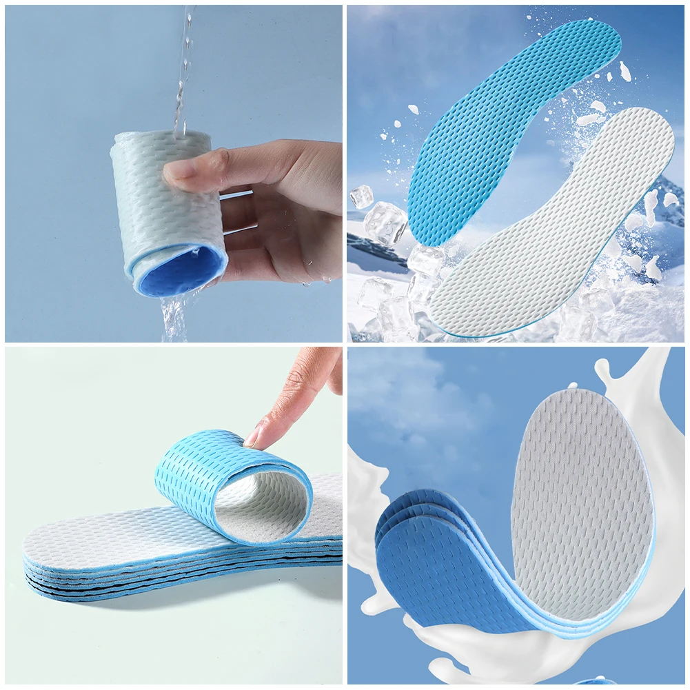 Sports Insoles For Shoes Men Women Smell Proof Soft Comfortable Breathable Massage Shock Absorbing Insole Shoe Pad Insert