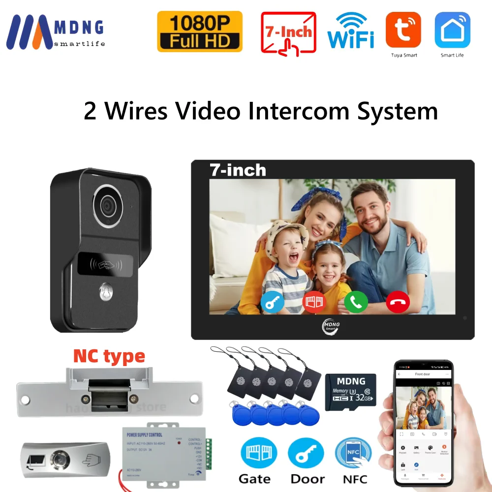 

WiFi видеодомофон MDNG 7 дюймов