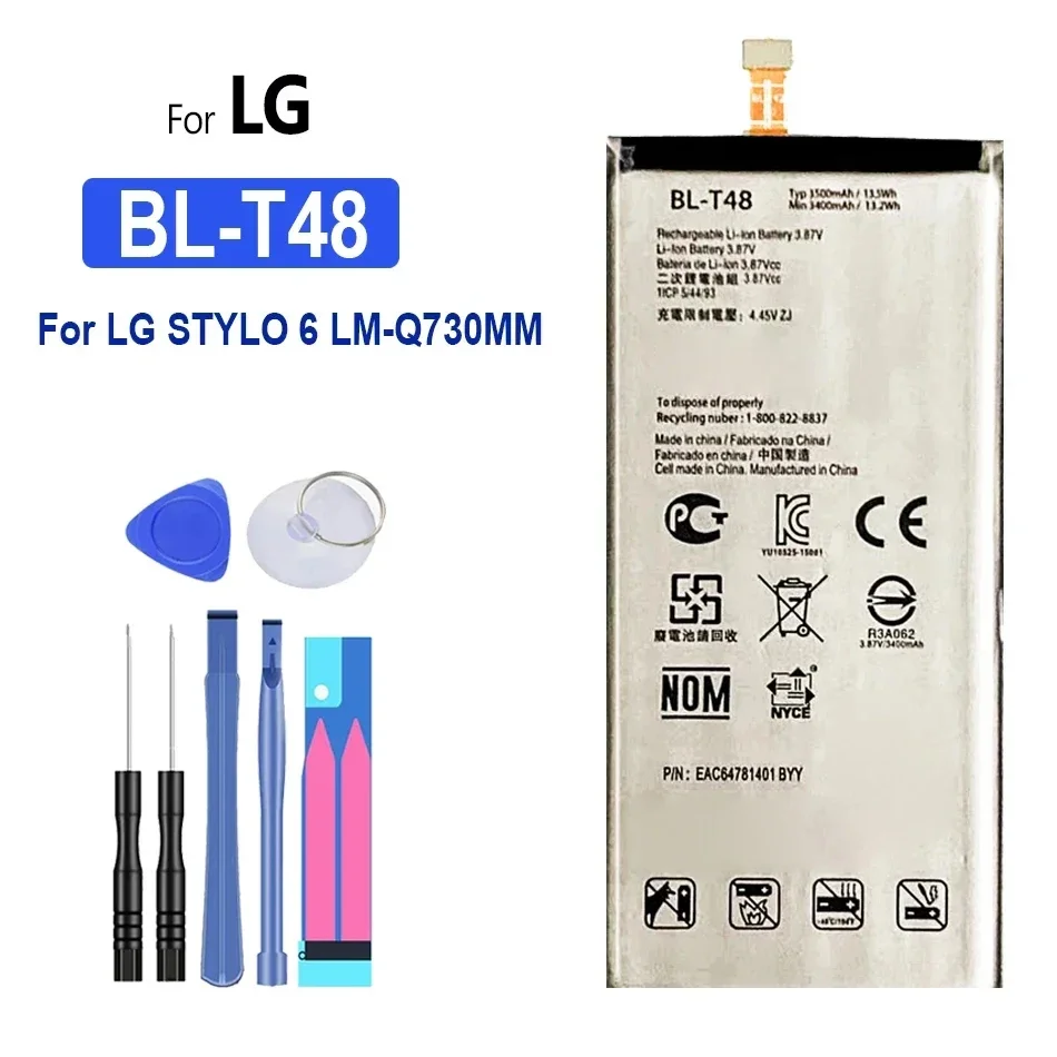 Аккумулятор большой емкости BL-T48 BL-T44 3500 мАч-4000 мАч для LG STYLO 6 5 LM-Q730MM LMQ720PS Q720A