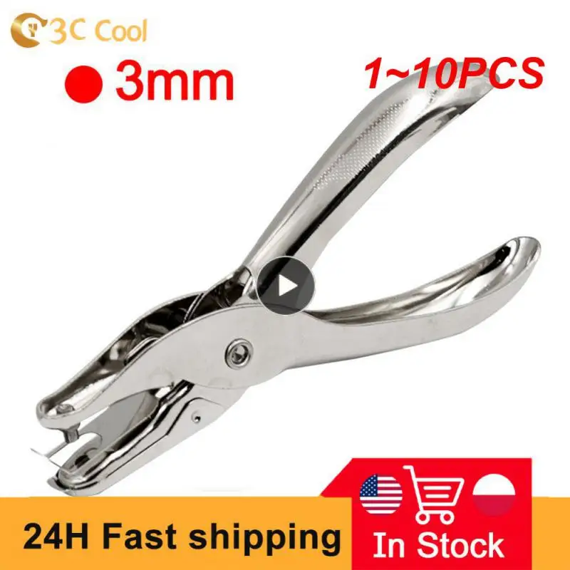 

1~10PCS 3mm/6mm Metal Pore Diameter Punch Pliers Single Hole Puncher Hand Paper Scrapbooking Punches 1-8 Pages Paper Hole
